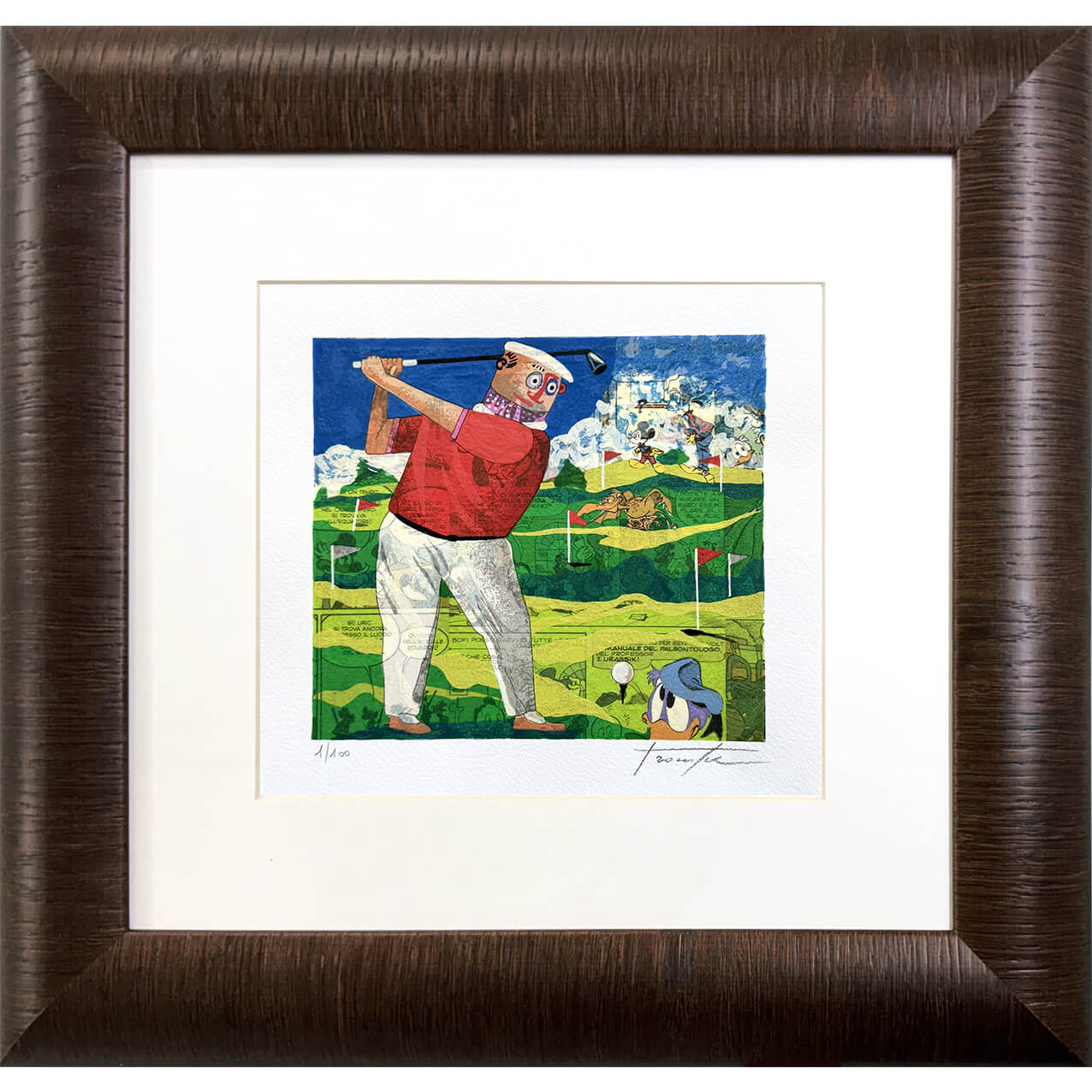 Pino Procopio Il golfista Cornice