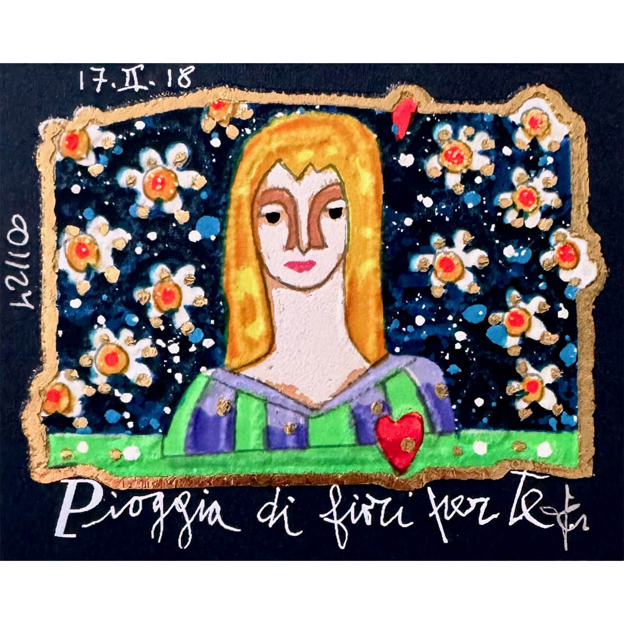 Francesco Musante Pioggia di fiori per te (nero)